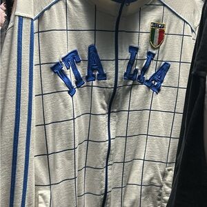 Italia Men's Lightweight Jacket - White and Blue